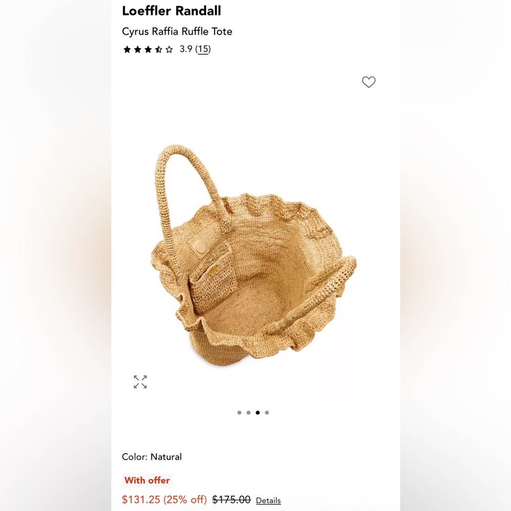 Loeffler Randall Cyrus Raffia Ruffle Tote - Picture 10 of 10